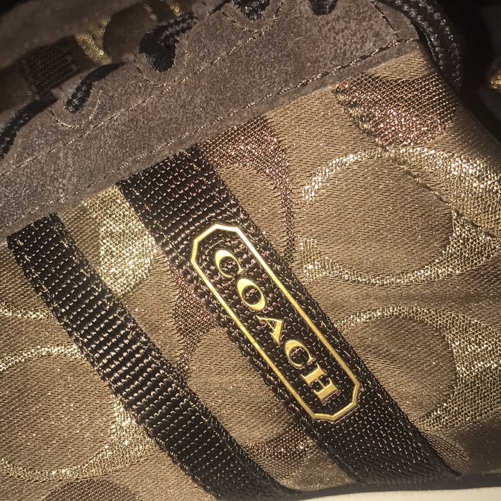 Coach Kate 12CM MET/MET/SD Metallic Bronze and Brown Sneakers - Picture 11 of 16